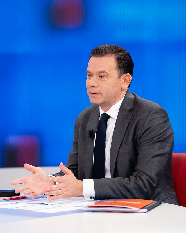 Luís Montenegro, líder da Aliança Democrática, no Debate com o LIVRE