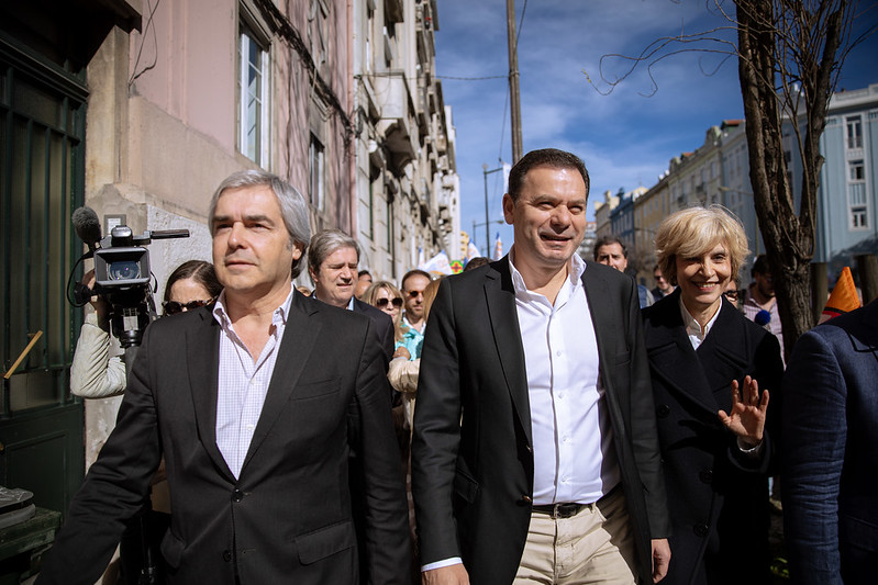 Luís Montenegro, líder da Aliança Democrática, na Arruada da AD no Distrito de Lisboa