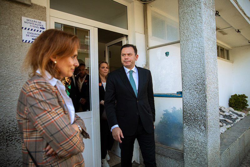 Luís Montenegro, líder da Aliança Democrática, em Visita à PSP de Odivelas